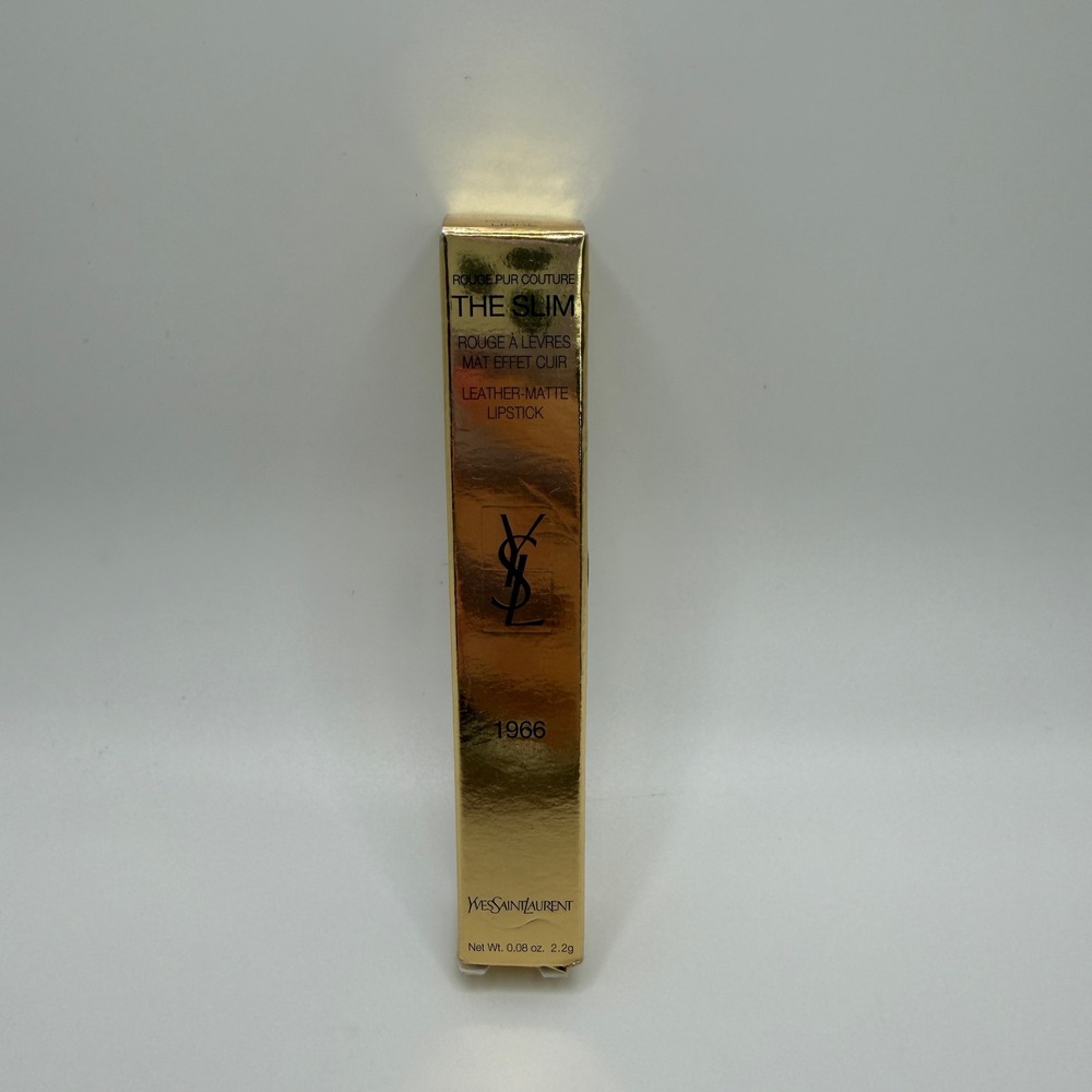 YSL Rouge Pur Couture Slim Leather-Matte Red Lipstick 1966 Rouge Libre .08oz NIB